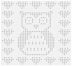 the cross stitch pattern is shown in black and white