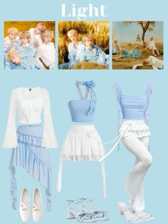 Txt concert outfit version light 🩵txt, concert, outfit, blue outfit, skirt, pants with skirt, cute top, blue top#txt #concertoutfitideas #light #txtconcertoutfit Act Promise Outfit, Txt Blue And White Outfit, Txt Album Inspired Outfits, Txt Concert Outfit Ideas Promise, Seventeen Concert Outfit Ideas Kpop, Txt Act Promise Concert Outfit, W2e Concert Outfit, Txt Tour Outfits, Seventeen Right Here Concert Outfit