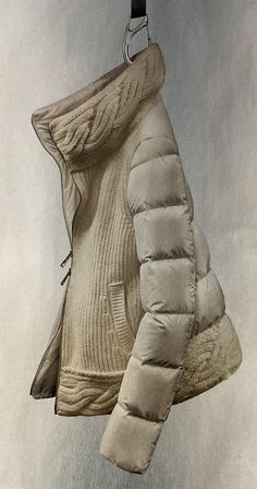 Padding Fashion, Knitted Outerwear, Kate Moss Street Style, Knitwear Inspiration, Sportswear Fashion, Winter Outfit Inspiration, Fall Coat, Fishing Outfits, Black Men Fashion