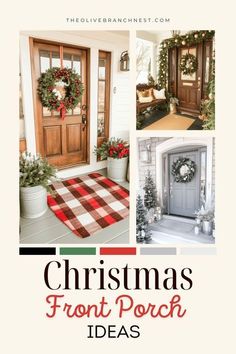 Christmas decorations are the perfect way to share the holiday spirit with people around you. From twinkling lights to creative displays, these 50 outdoor christmas decor ideas will help you transform your home into a merry and bright haven. Let’s et started! #ChristmasDecor #HolidayHome #FestiveVibes #DeckTheHalls #christmasdecoration #merryhome #merrychristmas #WinterWonderland #ChristmasVibes Farmhouse Christmas Outside Decor, Uncovered Front Porch Christmas Decor, Christmas Decorated Front Porch, Front Porch Ideas Christmas Decor, Porch Column Christmas Decorations, Christmas Front Porch Lights, Christmas Front Steps Decor, Simple Porch Christmas Decor, Classy Christmas Decor Outdoor