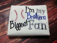 i'm my brother's biggest - fan embroidered baseball shirt or oneshirt