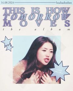 the cover of this is how tomorrow moves with an image of a woman's face