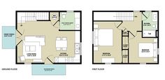 two story house plans with one bedroom and living room