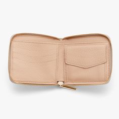 Women's Small Classic Zip Around Wallet in Light/Stone/Blush Pink | Pebbled Leather by Cuyana | Women's Small Classic Zip Around Wallet in Light/Stone/Blush Pink | Pebbled Leather by Cuyana Elegant Organization, Newbury Street Boston, Compact Wallet, Zip Wallet, Coin Pouch, Small Wallet, 15th Century, Small Leather Goods, Leather Goods