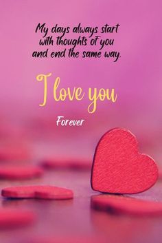 i love you forever quote with hearts on pink and purple background for valentine's day