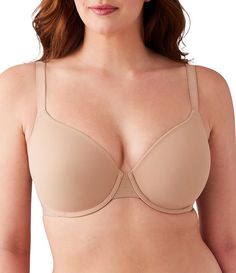 Wacoal Shape Revelation™ Shallow Top Underwire T-Shirt Bra | Dillard's Full Coverage Bra With Moderate Back Coverage, Solid Full Coverage Bra With Moderate Back Coverage, Female Transformation, Shirt Bra, T Shirt Bra, Dillard's, Real Women, Shapewear, Latest Trends