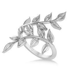 Olive Leaf Vine Fashion Ring Plain Metal 14k White Gold Gold Leaf Ring, Olive Leaf Ring, Jewelry Cartier, Leaves Ring, Wedding Shoot Ideas, Rings White Gold, Gold Leaf Rings, Vine Ring, Nature Inspired Rings