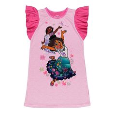 Officially Licensed Disney Encanto Nightgown ***Quick Shipping! US Seller. Guaranteed Authentic Officially Licensed Merchandise!*** Create magical memories for your little one with this very pretty Encanto nightgown!  This gown has a cute print of her favorite characters on front with colorful birds, butterflies and flowers. Flutter sleeves in bright pink for an extra feminine touch. So sweet!  Brand new with tags in sealed catalog bag. Shipped quickly from Smoke Free/Pet Free location. Please v Disney Encanto, Girls Nightgown, Disney Pajamas, Outfits Girl, Cute Pajamas, Baby Outfits, Nightgowns, Girls Pajamas