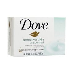 Dove Beauty Moisturizing Cream Bar Soap For Sensitive Skin, Unscented - 3.15 Oz ; UPC: 011111036444 Size: L.  Color: Red. Dove Sensitive Skin Bar, Dove Sensitive Skin, Dove Bar Soap, Dove Beauty Bar, Dove Soap, Skin Bar, Dove Beauty, Soap For Sensitive Skin, Cheap Skin Care Products