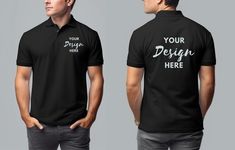 Black And Yellow Polo Shirt Template, Black Polo Shirt With Branding For Sports, Polo Shirt Mockup, Black Shirt Mockup, Black Moisture-wicking Polo Shirt For Sports, Black Moisture-wicking Polo Collar T-shirt, Black Moisture-wicking Polo T-shirt, Black Model, Men's Polo