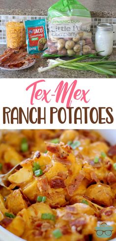 this ranch potato casserole is loaded with bacon, cheese and green onions it's so good to eat