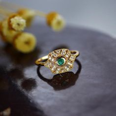 Holiday Notice: We will be on holiday from Feb 6 to Feb 15 for the Spring Festival. Orders will be shipped after we resume work.  Art Deco Emerald Ring, Emerald Engagement Ring, Vintage Promise Ring, Emerald Ring Gold, Wedding Ring Gold, Anniversary Ring for Her, Gifts Features• Made to Order. • Material: 925 Silver with Gold Plated• Gold Color: Yellow Gold• Stone: Natural Emerald & CZ• Ring Size: US 4.5 - 8.5• For the material option sterling silver, it means it’s made in sterling silver wi Promise Ring Emerald, Emerald Engagement Ring Vintage, Vintage Promise Ring, Wedding Ring Gold, Art Deco Emerald, Art Deco Emerald Ring, Promise Rings Vintage, Anniversary Rings For Her, Resume Work