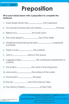 the preposition worksheet for preposition