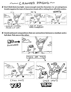 the instructions for how to draw cartoon characters