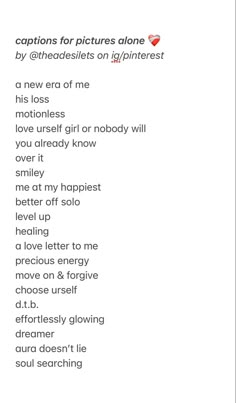 Self Ig Captions, Instagram Captions About Healing, Good Vsco Captions, Slef Picture Captions, Heal Captions Instagram, Instagram Captions New Beginnings, Health Captions Instagram, Your Loss Captions For Instagram, Cute Vsco Captions