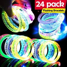 glow in the dark bracelets with 24 packs