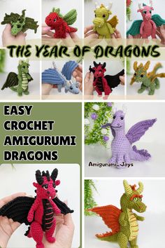 Crochet dragon, easy crochet amigurumi patterns