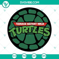 the teenage mutant ninja turtles logo is shown in this graphic file for svvee com