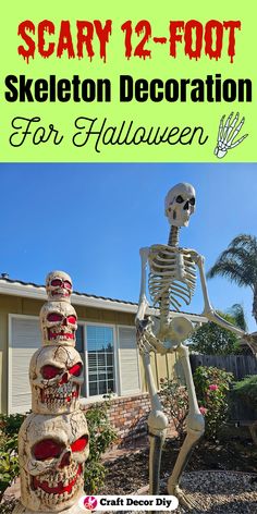 Scary 12-Foot Skeleton Decoration For Halloween Skeleton Displays For Halloween, Skeleton Decoration Ideas, Skeleton Displays, Outdoor Skeleton, Decoration For Halloween, Witch Legs, Skeleton Decorations