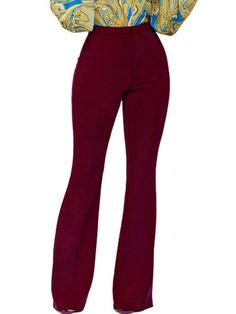 Material: Made of 81%-90% polyester and spandex. soft and comfortable.Features: High-waisted. flared pants. back hidden zipper. solid color. wide leg. office. Stretch Dress Pants In Solid Color, Elastane Wide Leg Pants For Night Out, Stretch Dress Pants For Night Out, Chic Flare Bottoms In Solid Color, Stretch Flare Wide Leg Pants For Fall, Chic Stretch Flare Trousers, Chic Stretch Flares Trousers, Stretch Wide-leg Flares For Fall, Chic Stretch Flare Pants