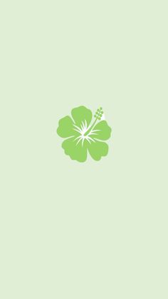 a green flower on a light green background