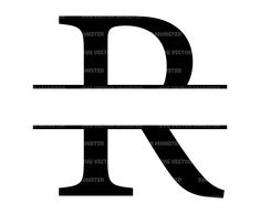 the letter r in black and white