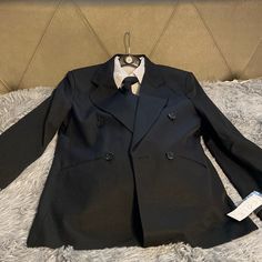 Brand New Black Suit Black Business Sets For Fall, Tailored Black Sets For Fall, Black Suit With White Shirt, Vest And Pants, Black Suit, Black Vest, Black Suits, Cole Haan, White Shirt