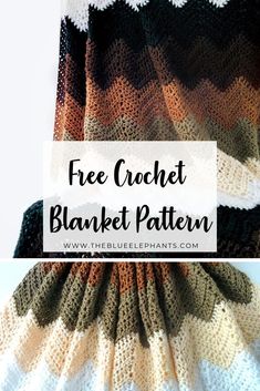 a crocheted blanket with the words free crochet blanket pattern on it