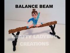 a figurine is balancing on a rope with the words safety ladybug balance beam part 2