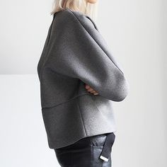 mihmic: hautebasics: scuba top | MyDubio Neoprene Fashion, Texture Combination, Scuba Sweater, Scuba Top, Womens Fashion Inspiration, Leather Trousers, Style Crush, Fashion Images, Inspiration Mode