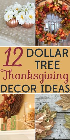 twelve dollar tree thanksgiving decor ideas