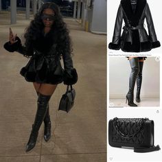 Rich Girl Birthday Outfit, Baddie Birthday Outfit Winter Dresses, Cute Birthday Outfits Black Women Winter Classy, Fashion Nova Birthday Outfit Baddie, Classy 19 Birthday Outfits, Black Women Outfit Ideas Winter, All Black Outfit For Birthday Dinner, Winter Time Birthday Outfits, Midsize Birthday Outfits Winter