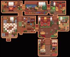 an overhead view of a living room and dining area in a house from the game animal crossing