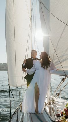 bride and groom sailboat elopement in kelowna, bc