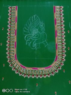 Magam Work Designs, Maggam Designs, Pink Blouse Designs, Work Video, Mirror Work Blouse Design, Boat Neck Blouse Design, Big Rangoli, Aari Designs