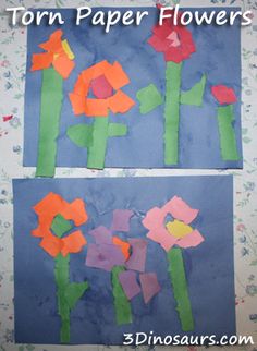 paper flowers made with construction paper