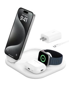 an apple watch charging station with the charger attached