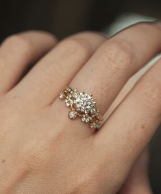 Diamond Tethys Ring – Sofia Zakia Gold Engagement Ring Designs, Sofia Zakia, Sea Of Stars, Hand Rings, Future Engagement Rings, Dream Engagement Rings, Classic Engagement Rings, Radiant Diamond, Classy Jewelry