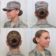 Not much of a fan of the ever-popular "sock bun" trend, when I joined the Air National Guard, I told myself, "I will never be caught DEAD wearing a sock bun!" You know, because it seems like every pho (:Tap The LINK NOW:) We provide the best essential unique equipment and gear for active duty American patriotic military branches, well strategic selected.We love tactical American gear Bun With Layered Hair, Jrotc Hairstyles, 30s Hairstyles, Army Haircut, Donut Bun, Hair Donut, Sock Bun