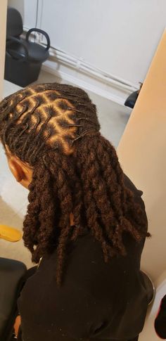 Loc Styles For Men Medium Length, Crown Locs Styles Men, Loc Ponytail Styles Men, Loc Styles On Men, Loc Styles Men Long, Styles For Long Locs Men, Loc Men Styles, Double Twist Loc Styles Men, Dread Loc Style