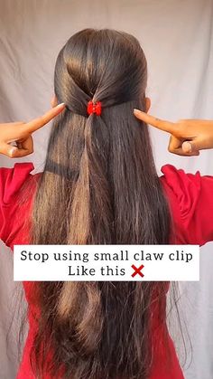 Hairstyles For Chudithar, Regular Hairstyles Simple, Short Hair Styles With Saree, Clutcher Clip, Festive Hairstyles Indian, Hairstyles With Small Claw Clips, Hairstyles For Indian Wear, Very Easy Hairstyles For Beginners, Small Hair Hairstyles