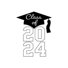 a graduation cap with the words class of 2014 in black and white, on a white background