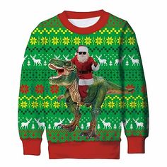 Season:Winter,Fall; Fabric:Polyester; Sleeve Length:Long Sleeve; Look After Me:Machine wash; Gender:Boys; Style:Cool,Cute; Occasion:Outdoor; Kids Apparel:Sweatshirt; Age Group:Kids; Pattern:Santa Claus,Animal,Dinosaur; Design:Crewneck; Age:7-13 Years; Listing Date:10/11/2022; Bust:; Length:; Sleeve:; Festival:Christmas Christmas Graphic Design, Mix Match Outfits, Christmas Sweater Men, Christmas Graphics, Christmas Jumper, Boys Sweatshirts, 3d Christmas, Reindeer Christmas, Sweater Gift