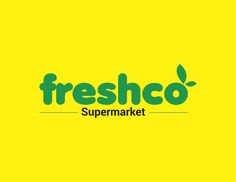 the logo for freshco supermarket, which has been designed to look like it is in green