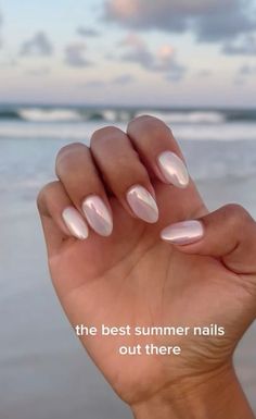 Cute Simple Nails, Vacation Nails, Neutral Nails, Beach Nails, Chrome Nails, Cute Acrylic Nails