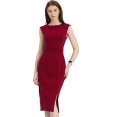 Classic pencil dresses, matches a jacket or blazer to look professional and more elegant. Its high waist shape fits the body and shows off your natural curves. Wear this sleeveless body-con dress, and you're absolutely looking charming perfect in this pencil dress. Suitable for all seasons and for many occasions, such as office, interview, meeting, shopping, dating, weekend casual and daily wear. Classic Pencil Dress, Pencil Dresses, Maxi Bodycon Dress, Sheath Dresses, Midi Slip Dress, Mini Skater Dress, Tiered Midi Dress, Natural Curves, Woman Standing