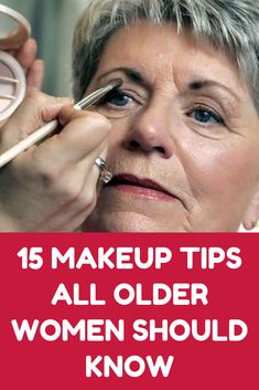 15 Makeup Tips All Older Women Should Know About (Slideshow) Makeup Tips For Older Women, Makeup For Older Women, Makeup Tip, Facial Makeup, Beauty Make-up, Health And Beauty Tips, Makeup Revolution, Makeup Trends, Beauty Secrets