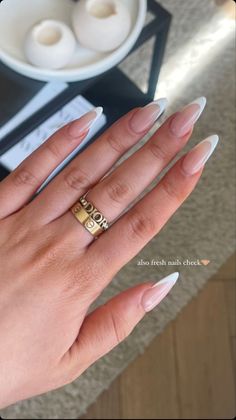 Proposal Nails Engagement Summer, Nails For Proposal, Engagement Nails Acrylic, Classic Winter Nails, Cleangirl Nails, Honeymoon Nails Ideas, Long Almond French Tip Nails, Sharp Almond Nails, Proposal Nails Ideas