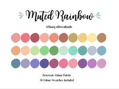 the pasted rainbow palette is shown with different colors and shapes for each color scheme