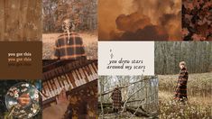 a collage of photos with people in the woods and text that reads, you are this you drew stars around my scare